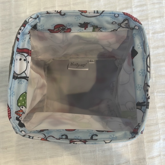 Thirty-One Littles carry all caddy snow daze retired organizer bag snowmen - Picture 5 of 10